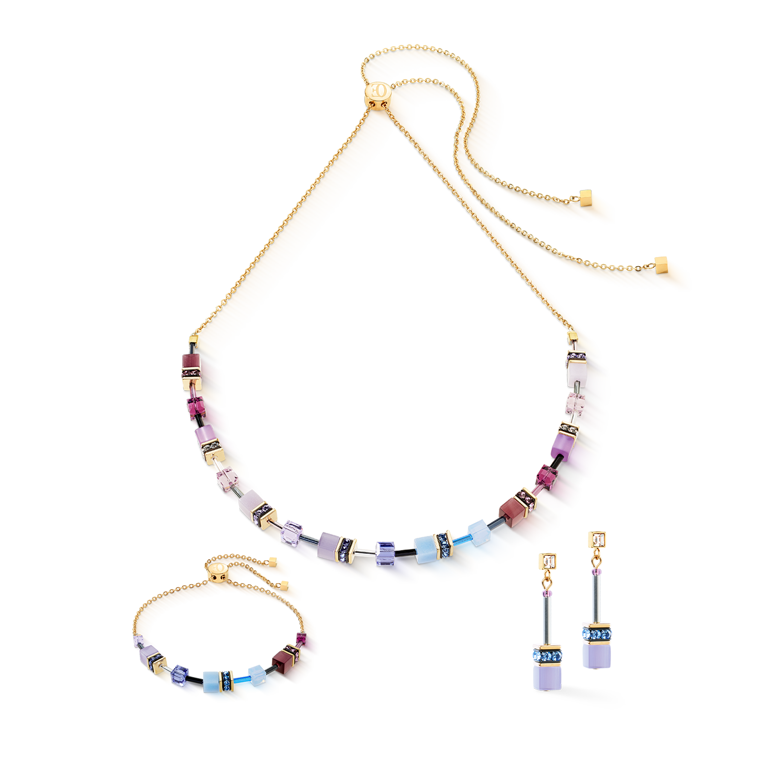 coeur-de-lion-geocube-iconic-chain-halskette-mystic-orchid-gold image 3
