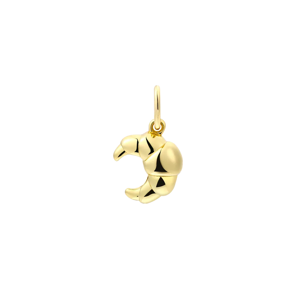 xenox-croissant-charm-925-sterlingsilber-18k-vergoldet image 1