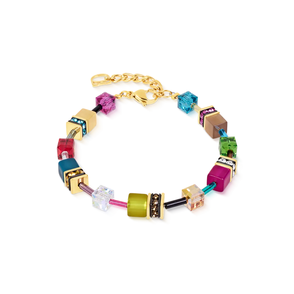 coeur-de-lion-geocube-iconic-armband-multicolor-joy-gold image 1
