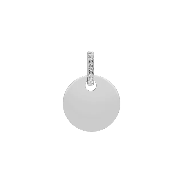 xenox-gravur-charm-925-sterlingsilber-rhodiniert-mit-zirkonia-se image 1