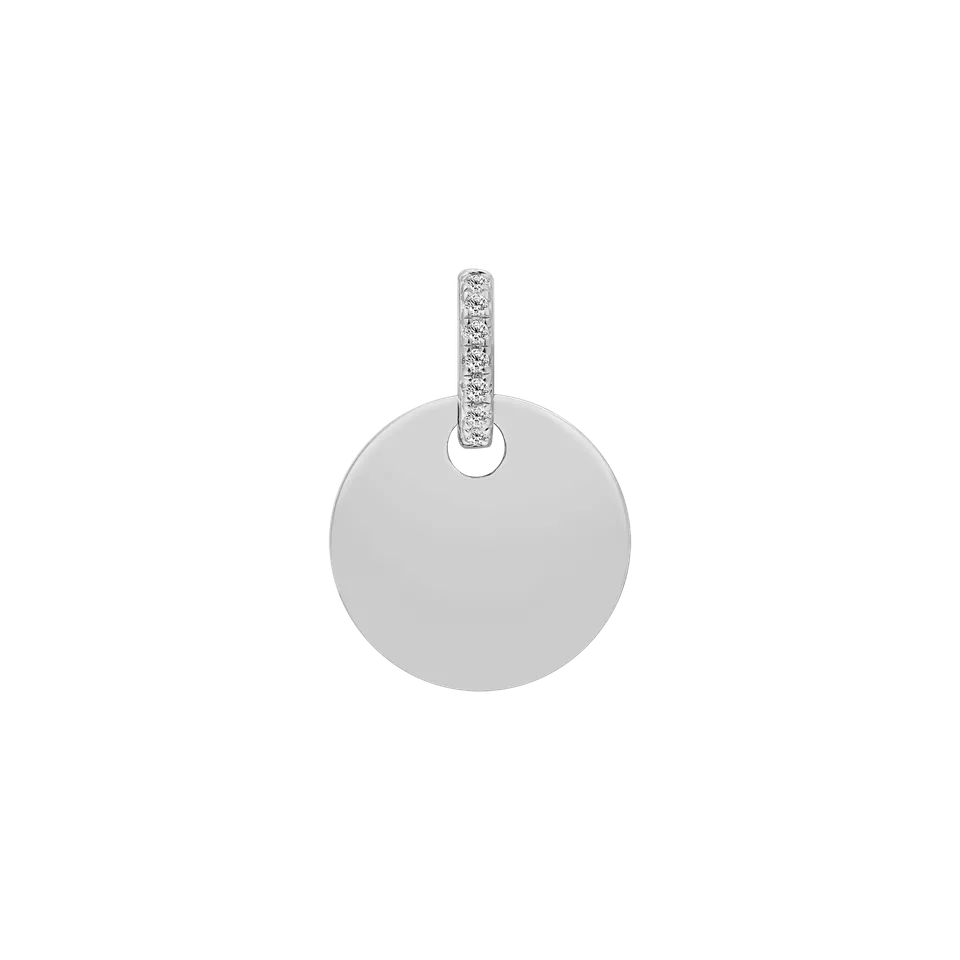 xenox-gravur-charm-925-sterlingsilber-rhodiniert-mit-zirkonia-se image 1
