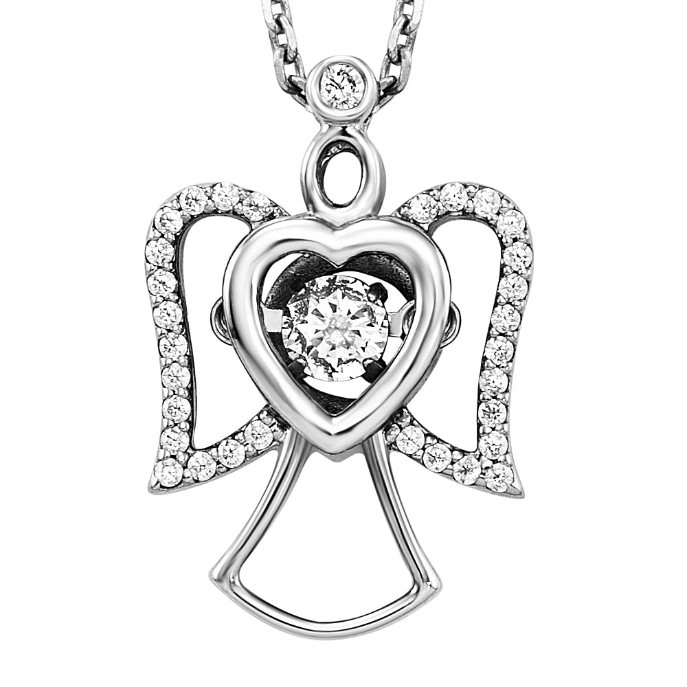 julie-julsen-dancing-stone-halskette-engel-32-zirkonia-sterling-silber-925 image 4