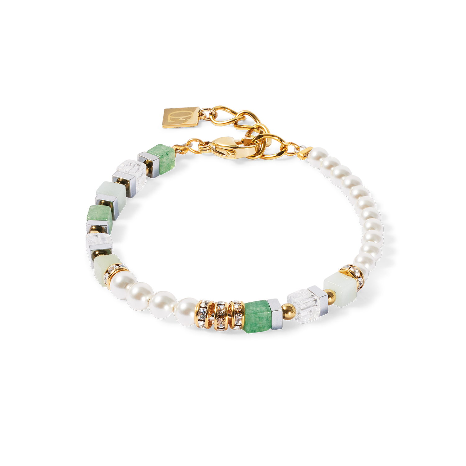 coeur-de-lion-precious-fusion-offset-armband-gold-gr-n image 1