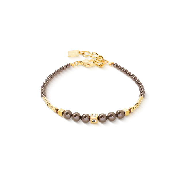 coeur-de-lion-armband-shimmering-princess-pearls-gold-braun-crystal-pearls image 1