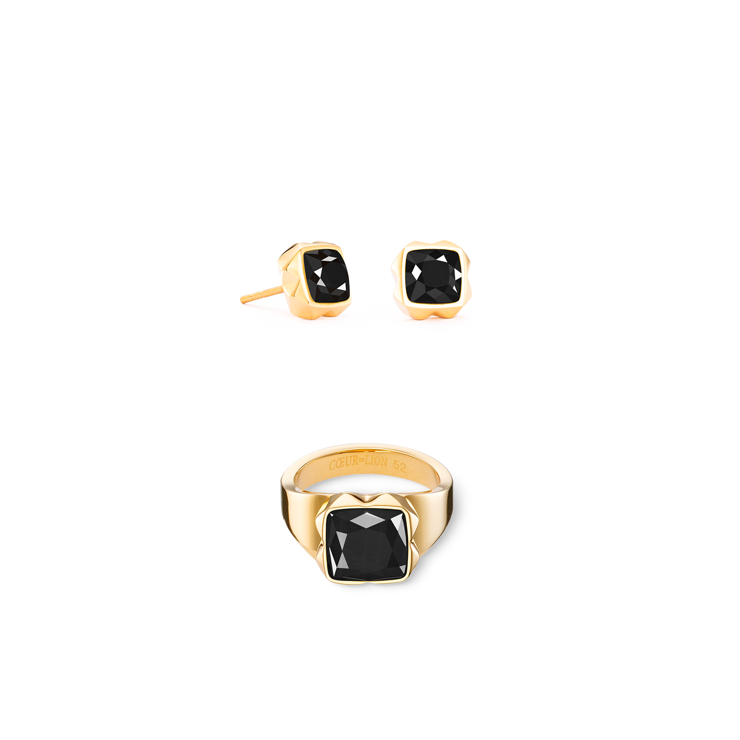 coeur-de-lion-ring-spikes-square-onyx-gold-schwarz-1-2-cm image 3