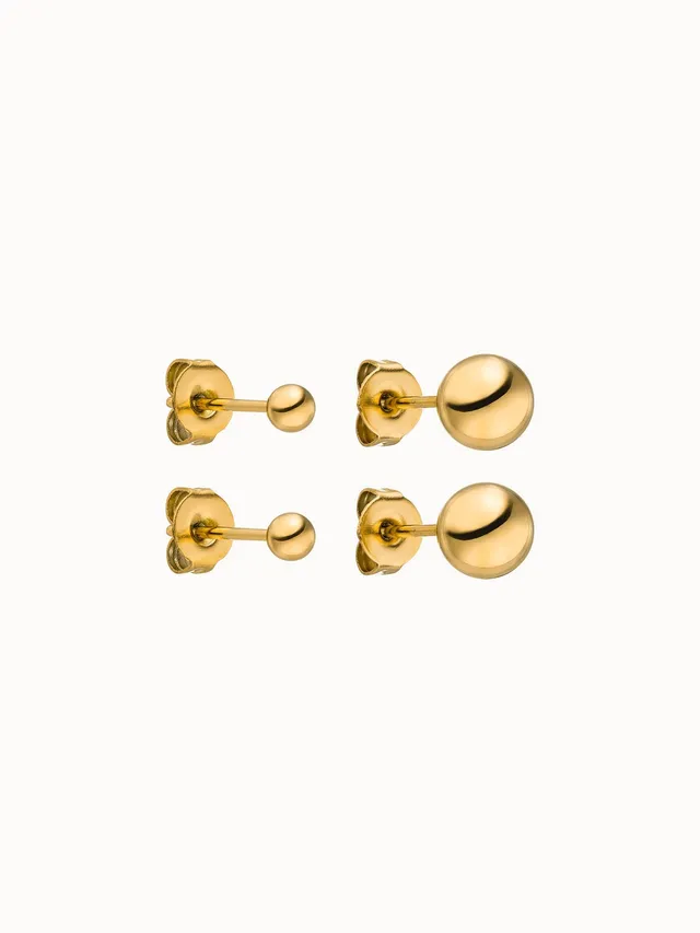 purelei-bubble-ohrring-set-2-paar-kugel-ohrstecker-6-mm-und-3-mm image 1