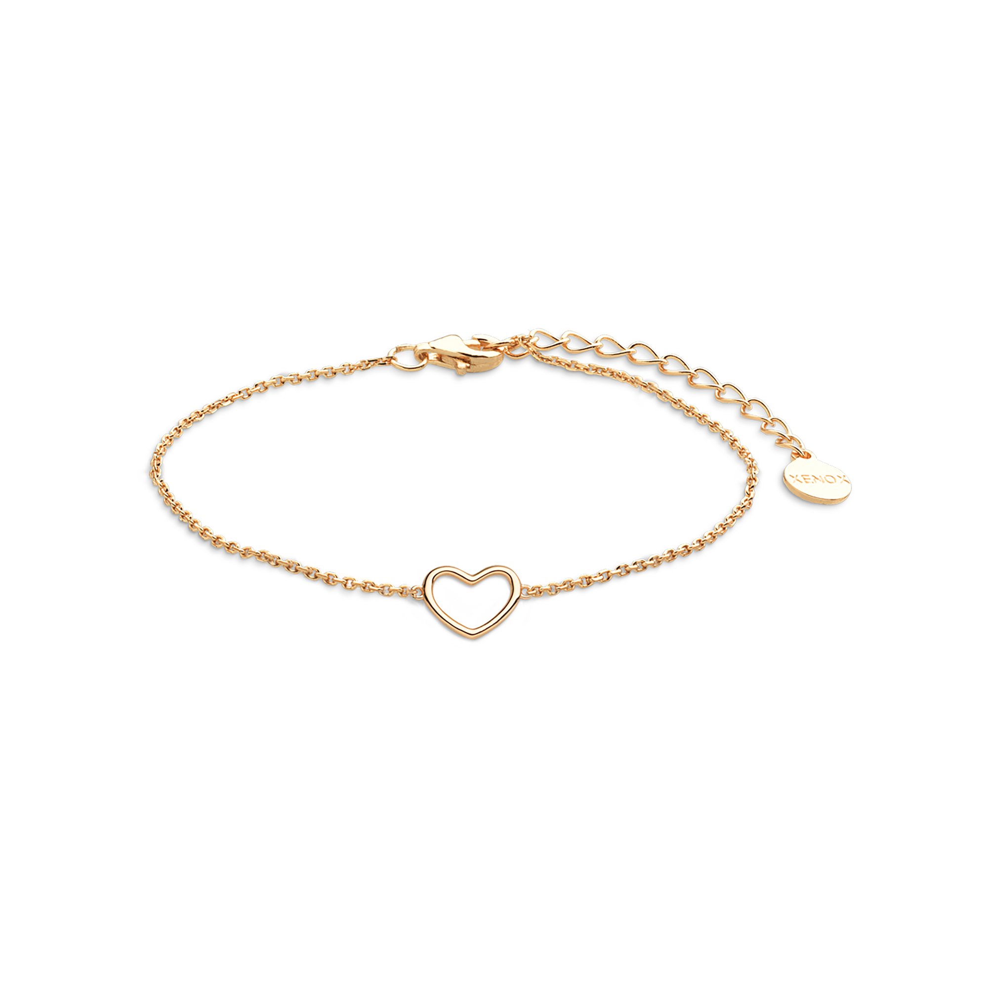 xenox-love-story-armband-925-sterlingsilber-rhodiniert-mit-herz image 2