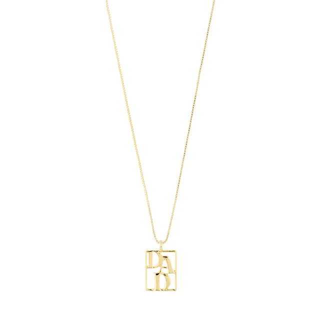 pilgrim-love-tag-dad-halskette-goldplattiert-mit-anh-nger image 1