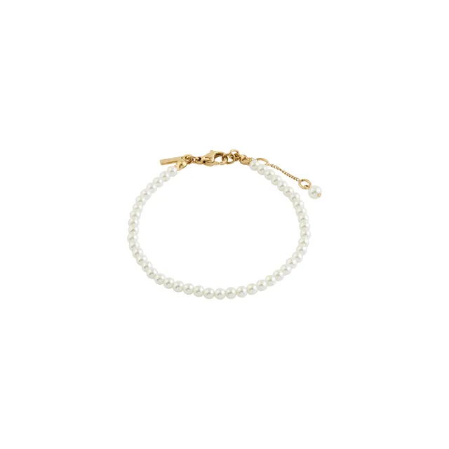 pilgrim-janni-armband-gold-plated-mit-perlmutt-glasperlen-verstellbar image 1