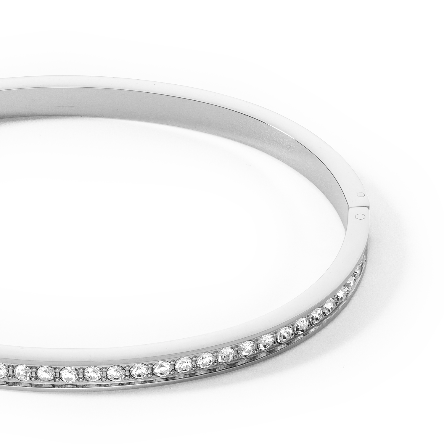 coeur-de-lion-armreif-slim-silber-kristall-19-cm-edelstahl-kristalle image 2