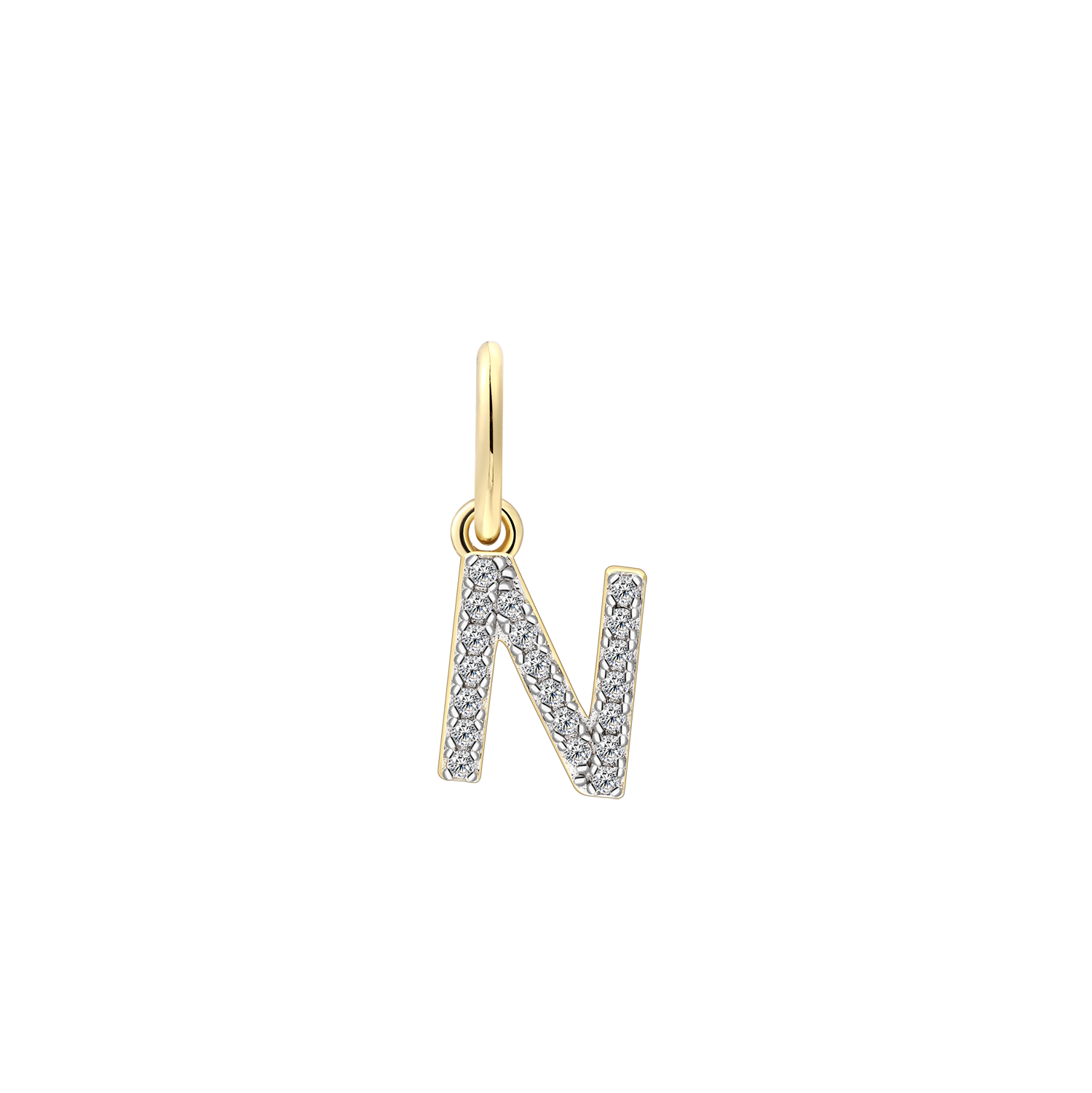 xenox-n-letter-charm-925-sterlingsilber-18k-vergoldet image 1