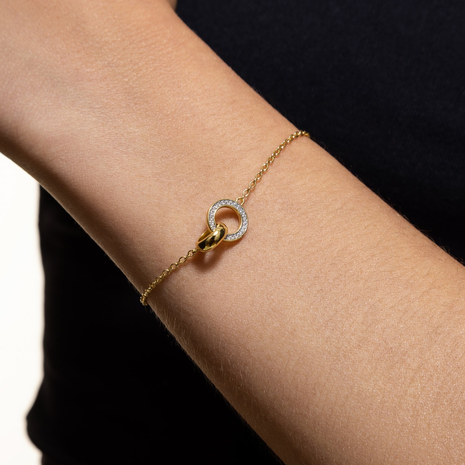 xenox-harmony-armband-925-sterlingsilber-18k-vergoldet-verstellbar image 2