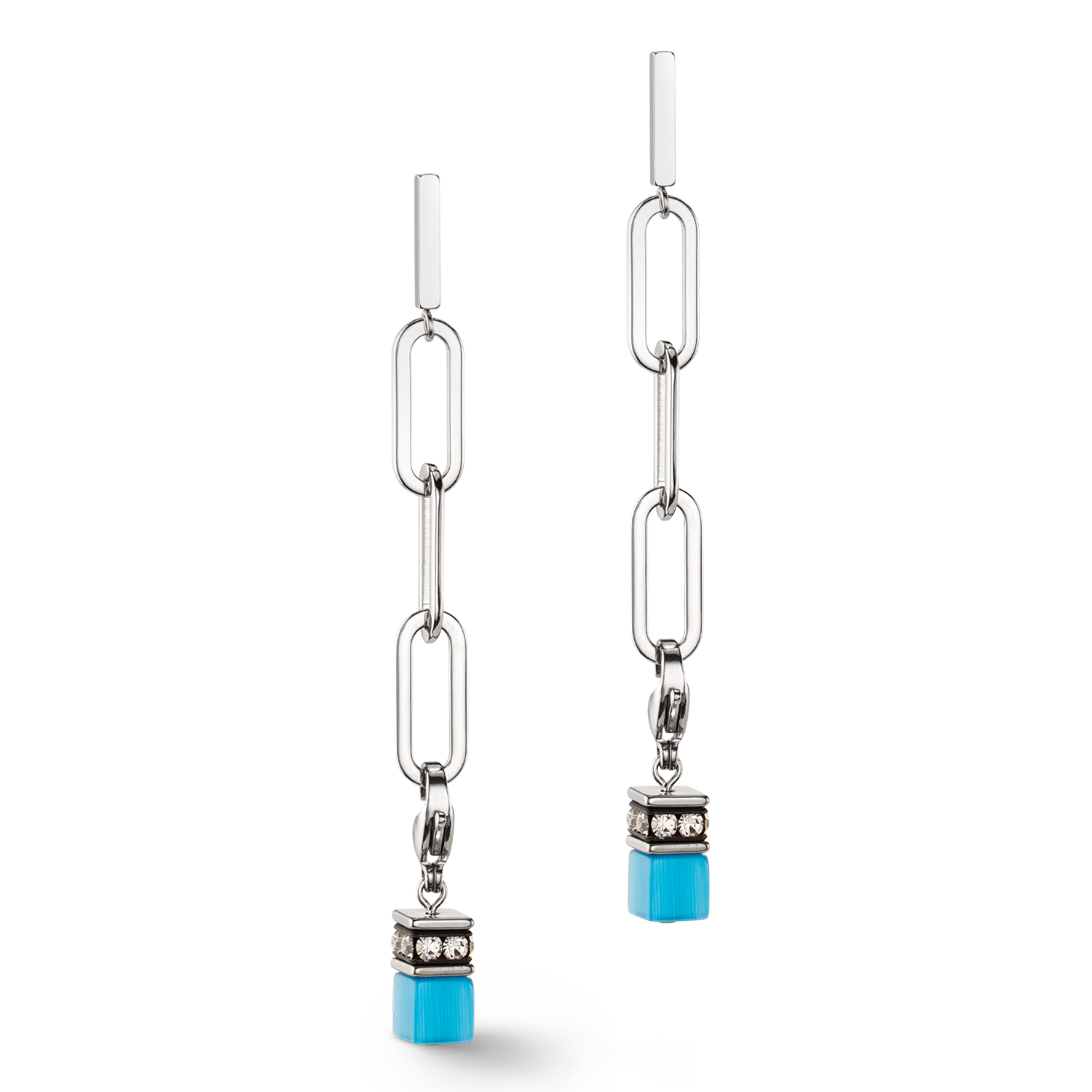 coeur-de-lion-ohrringe-happy-iconic-cube-charms-silber-pastell image 2