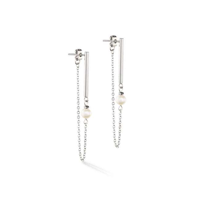 coeur-de-lion-solitaire-kettchen-ohrringe-s-wasserperle-silber image 1
