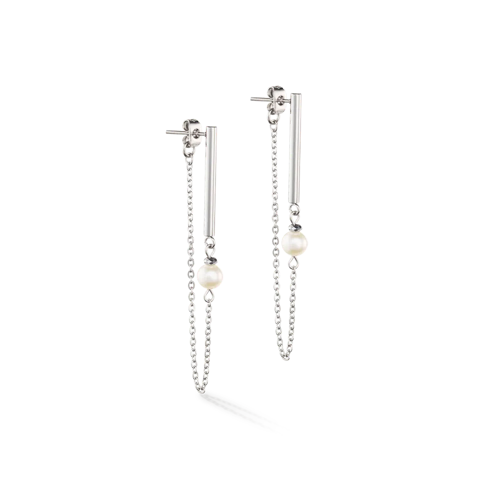coeur-de-lion-solitaire-kettchen-ohrringe-s-wasserperle-silber image 1