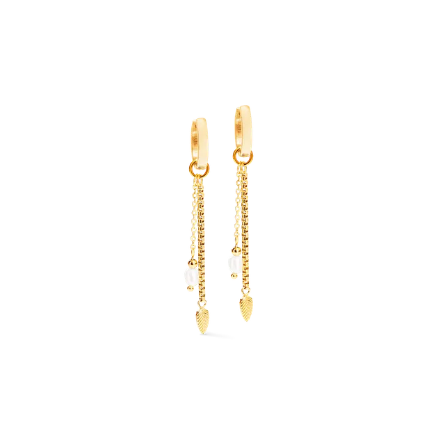 coeur-de-lion-serene-knot-chain-ohrringe-creolen-gold-lang image 1