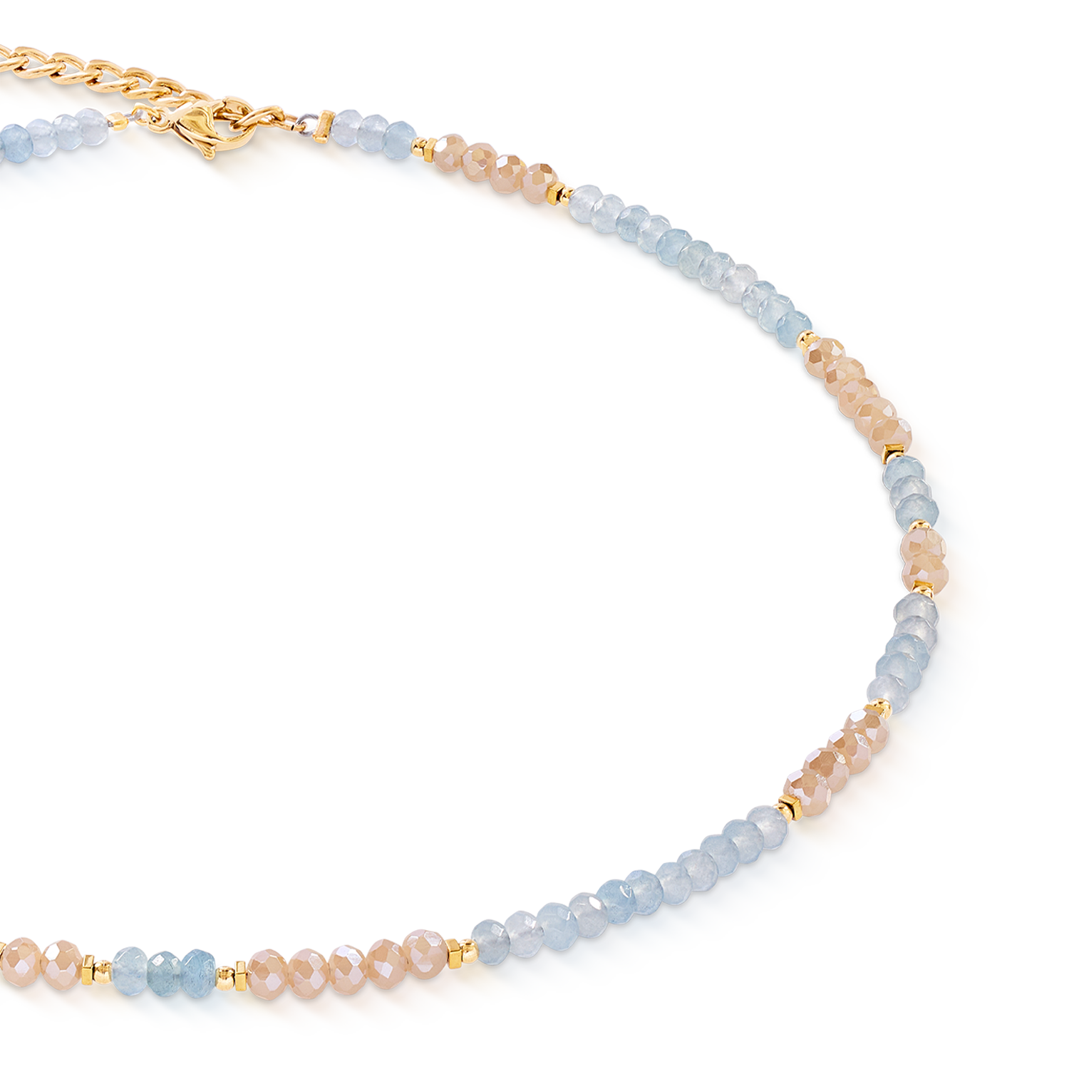 coeur-de-lion-halskette-rhythm-jade-sky-gold-aqua-42-cm image 2