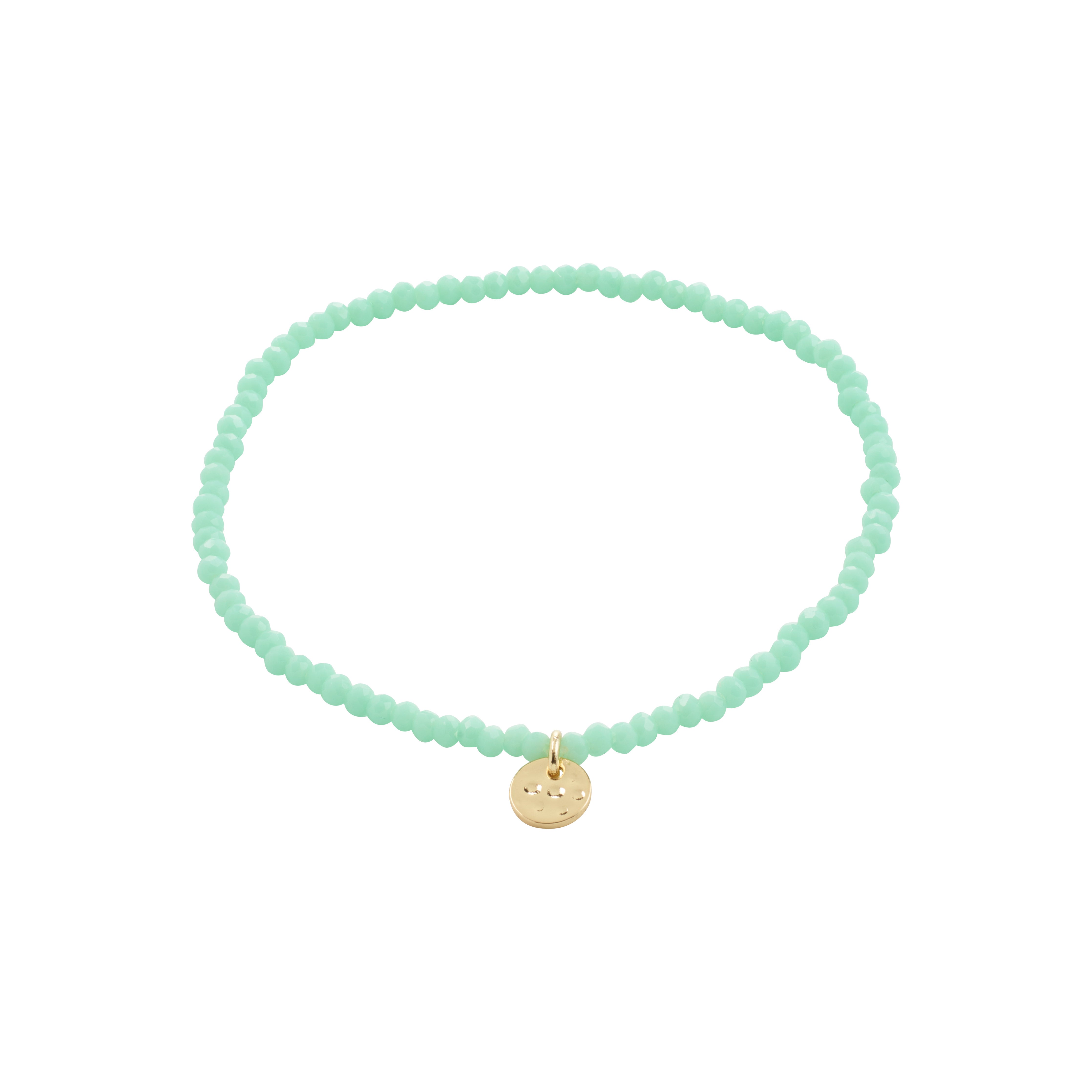 pilgrim-indie-armband-mintgr-n-vergoldet-glasperlen-17-cm image 2