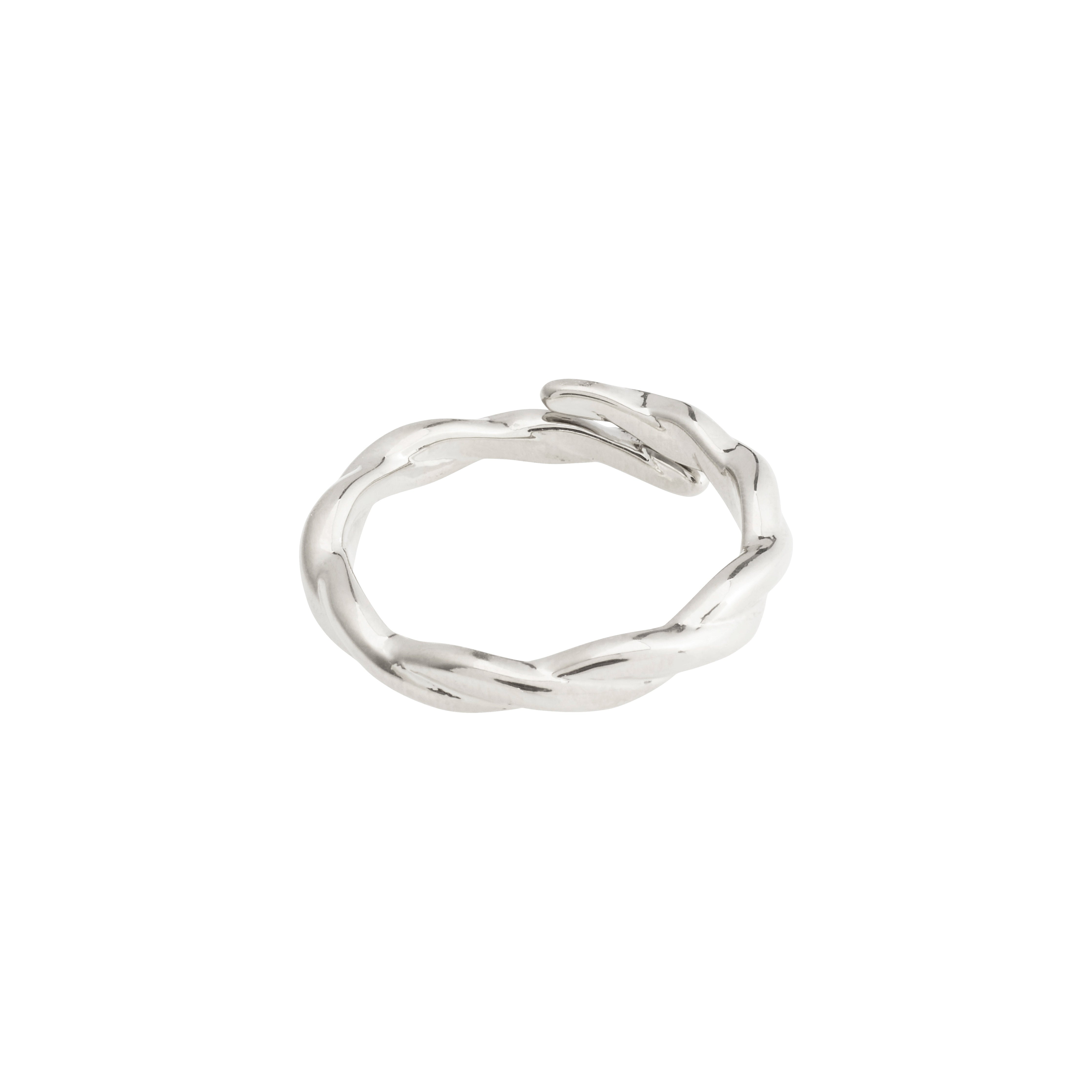 pilgrim-lulu-twirl-stackring-versilbert-kantig image 1