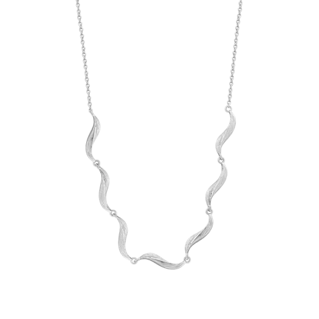 xenox-fiora-halskette-925-sterlingsilber-rhodiniert-blatt image 1