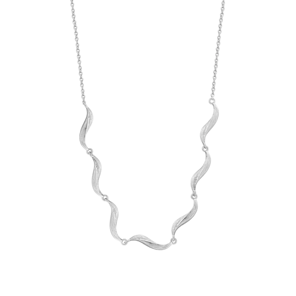 xenox-fiora-halskette-925-sterlingsilber-rhodiniert-blatt image 1