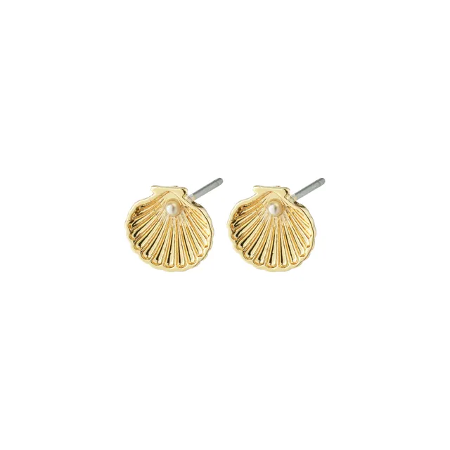 pilgrim-opal-muschel-ohrstecker-goldplattiert image 1