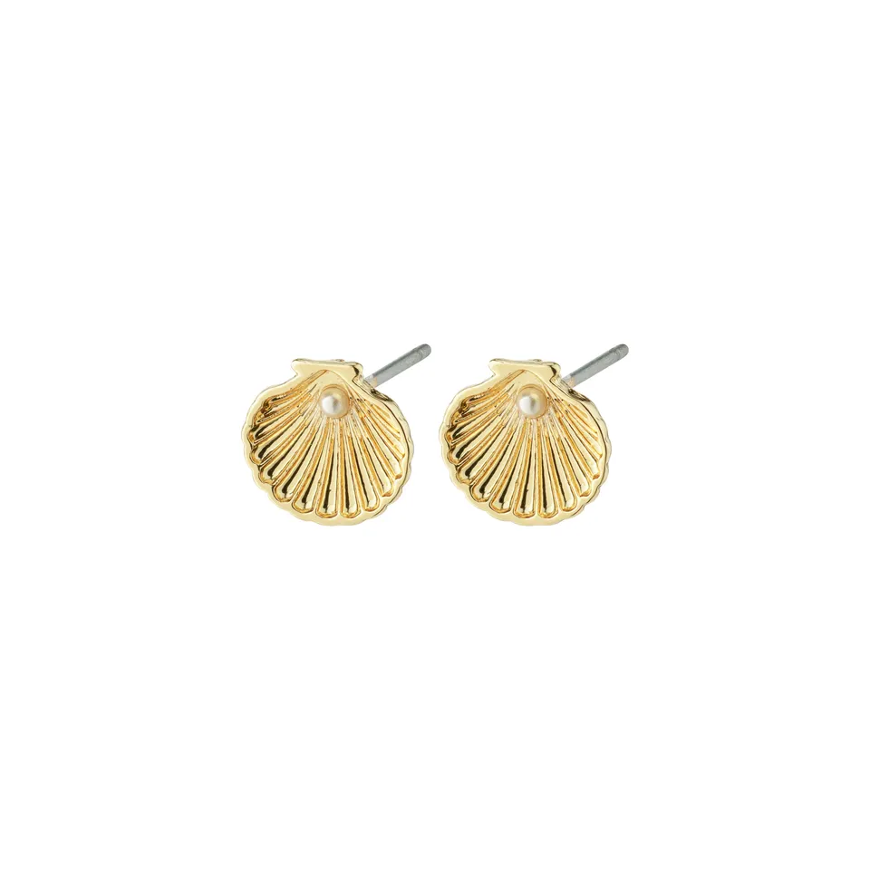 pilgrim-opal-muschel-ohrstecker-goldplattiert image 1