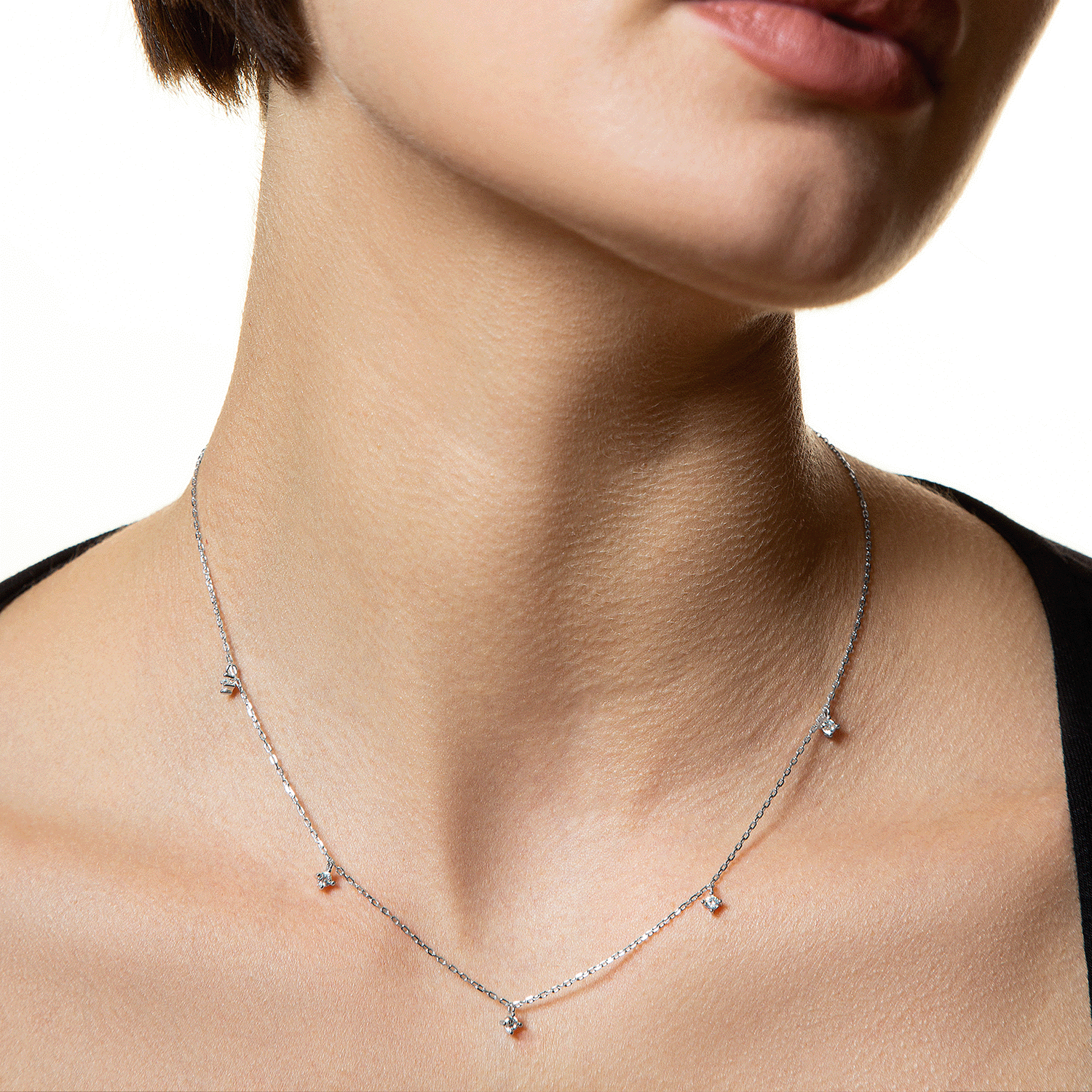 xenox-krappe-halskette-925-sterlingsilber-rhodiniert-mit-zirkonia-3 image 4