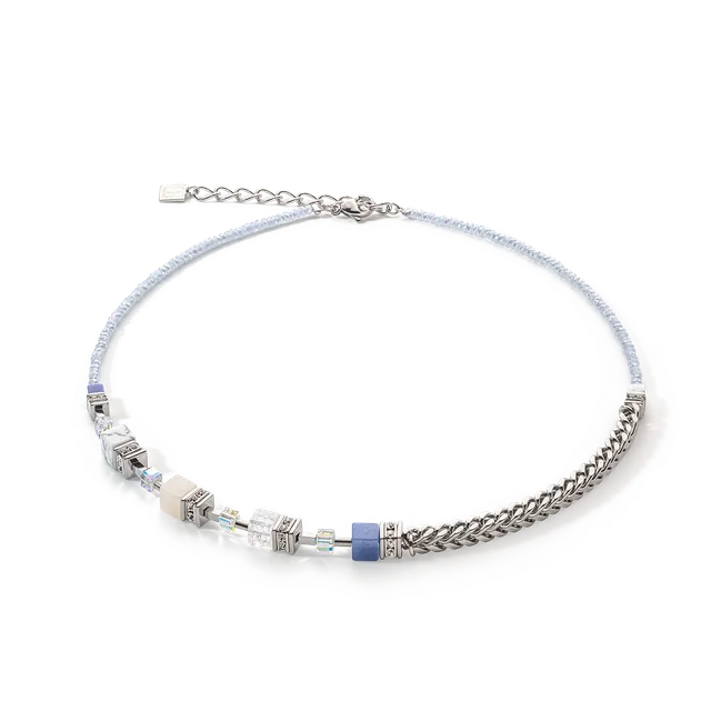 coeur-de-lion-geocube-precious-fusion-chunky-chain-halskette-hellblau image 1
