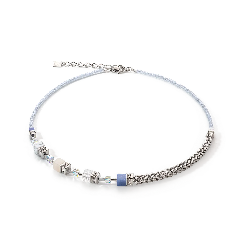 coeur-de-lion-geocube-precious-fusion-chunky-chain-halskette-hellblau image 1