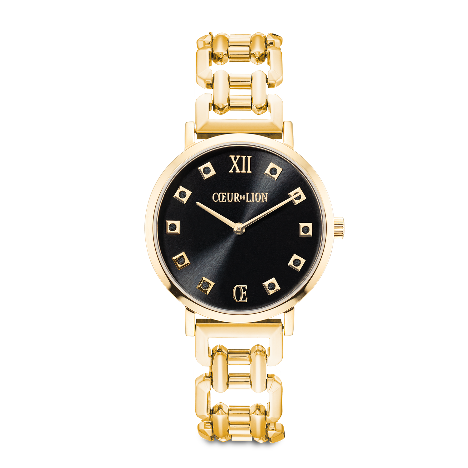 coeur-de-lion-uhr-rund-brilliant-glamourous-black-statement-gold image 1