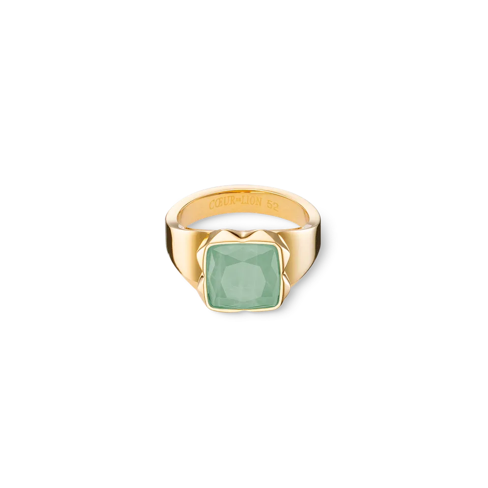 coeur-de-lion-ring-spikes-square-aventurin-gold-gr-n image 1