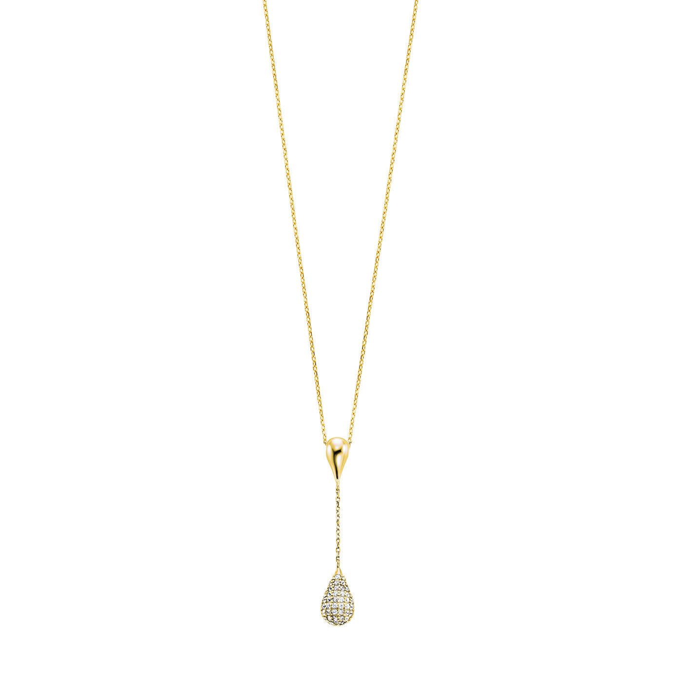julie-julsen-hanging-crystal-drop-y-kette-silber-vergoldet-mit-95-wei-en-zirkoni image 4