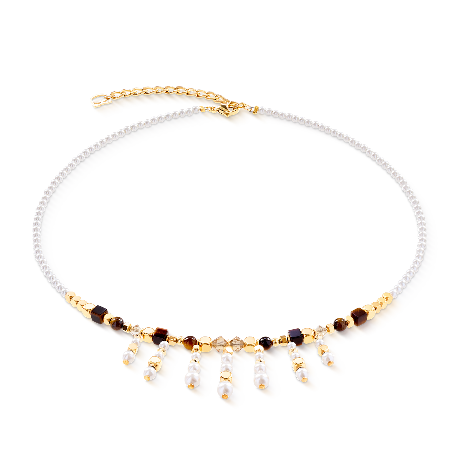 coeur-de-lion-princess-sunray-halskette-gold-braun-mit-tigerauge image 1