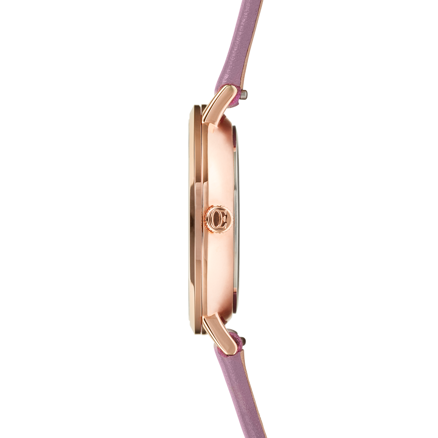 coeur-de-lion-uhr-rund-brilliant-white-armband-leder-mauve-ros-gold image 4