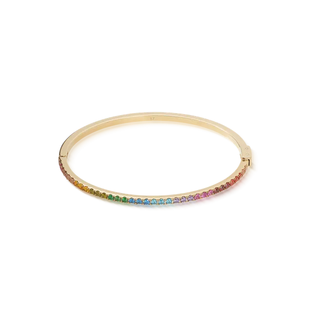 coeur-de-lion-eternal-love-armreif-gold-rainbow-mit-zirkonia image 1