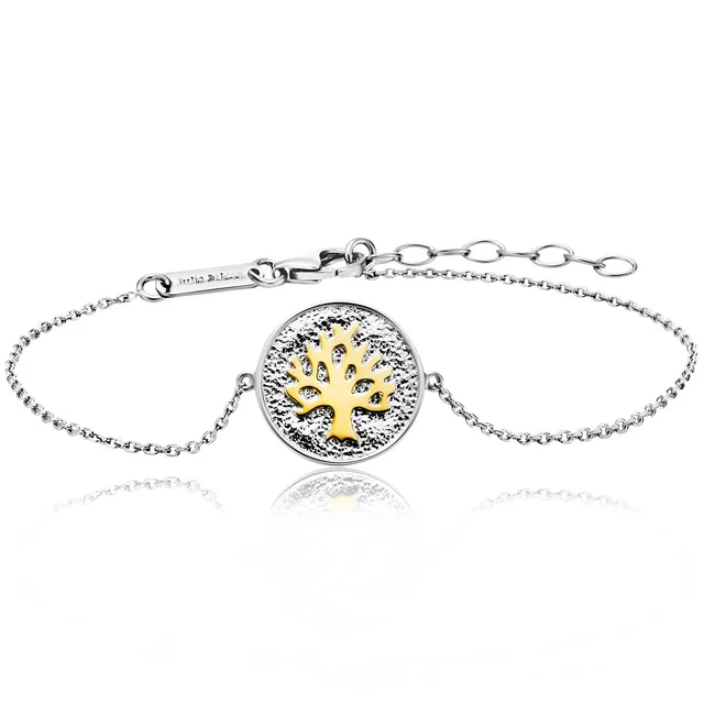 julie-julsen-armband-lebensbaum-lebensblume-bicolor-2-seitig-925-silber image 1