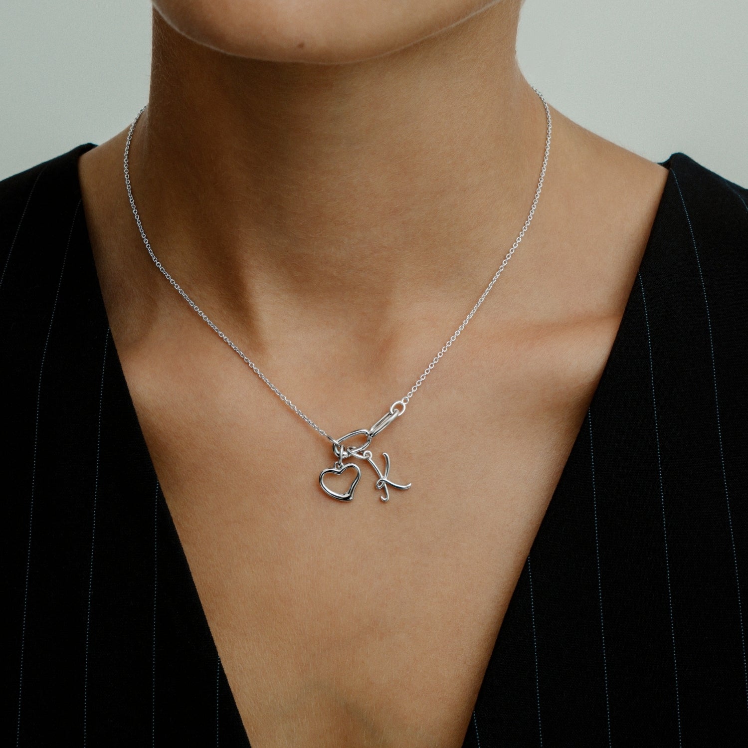 xenox-charm-duo-halskette-925er-sterlingsilber-rhodiniert-zum-einh-ngen image 3