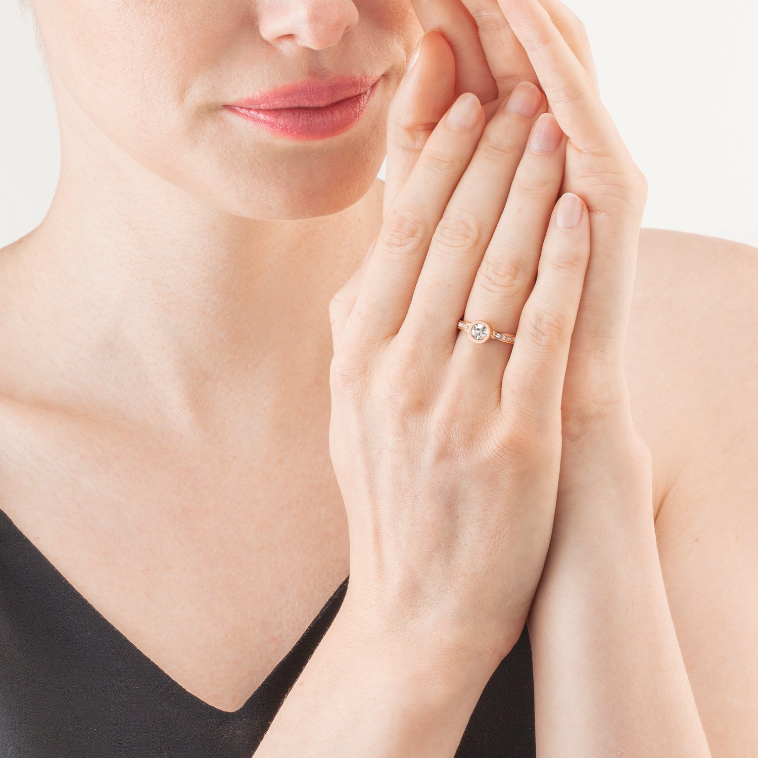 coeur-de-lion-sparkling-dots-ring-ros-gold-kristall image 3