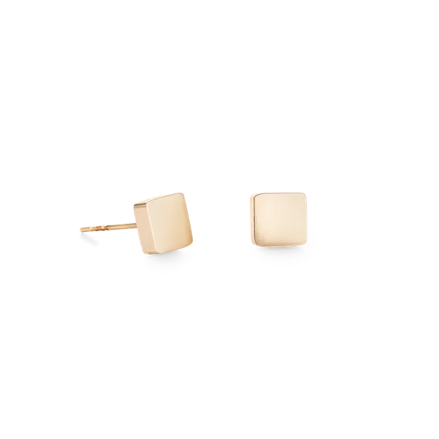 coeur-de-lion-brilliant-square-ohrstecker-quadrat-edelstahl-ros-gold image 1