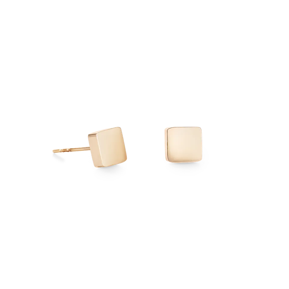 coeur-de-lion-brilliant-square-ohrstecker-quadrat-edelstahl-ros-gold image 1