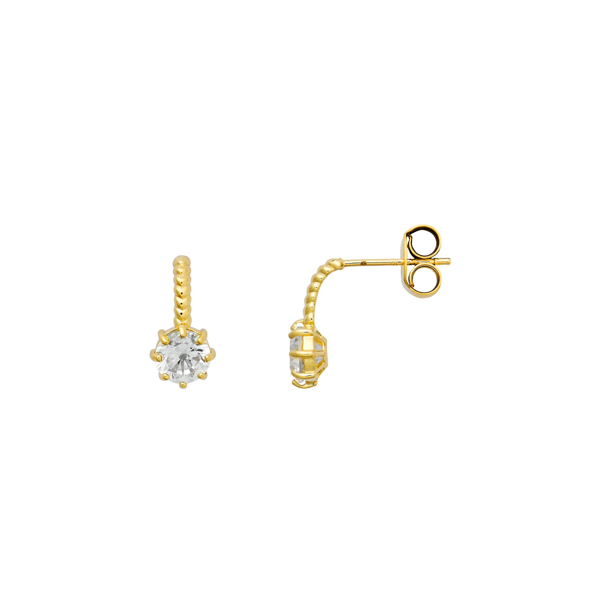 xenox-fine-ohrringe-xg14k6077g-585-gelbgold-mit-zirkonia-krappenfassung image 1