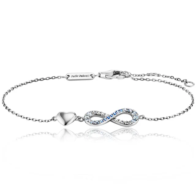 julie-julsen-infinity-armband-silber-mit-25-bunten-zirkonia-wei-blau image 1