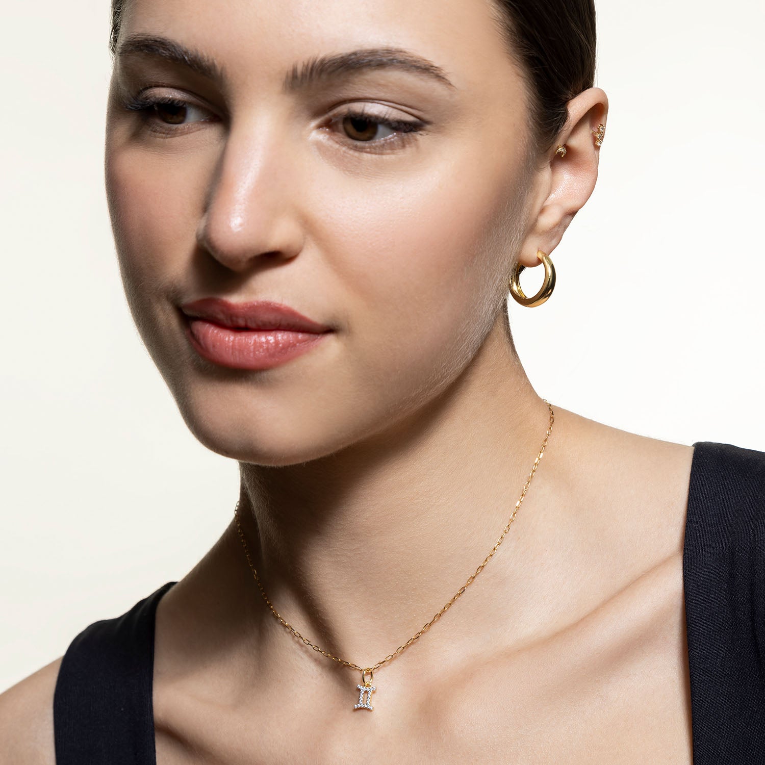 xenox-zwilling-charm-925-sterlingsilber-18k-vergoldung-mit-zirkonia image 5