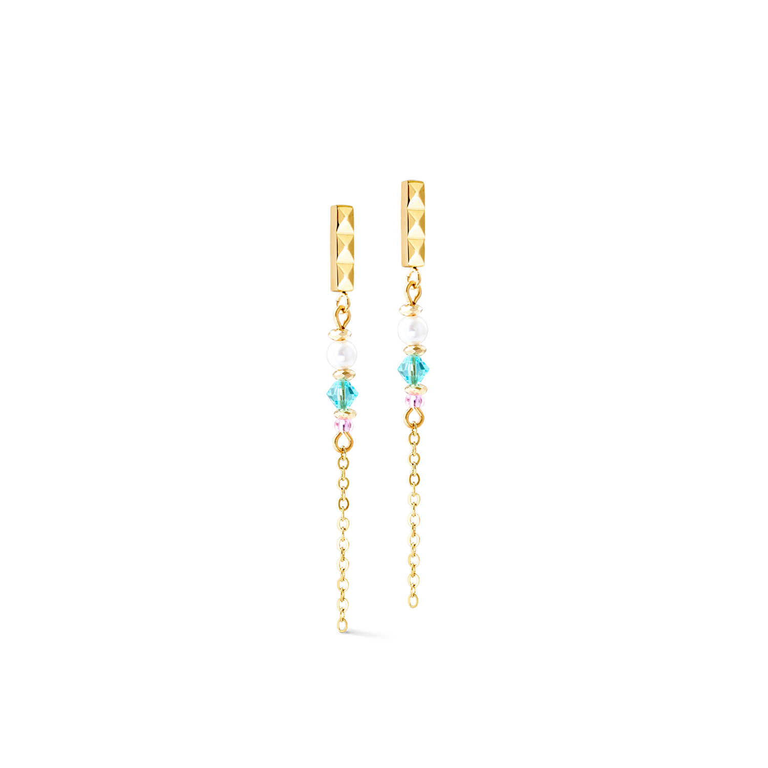coeur-de-lion-ohrringe-cube-princess-fusion-blossom-gold-pastell image 1