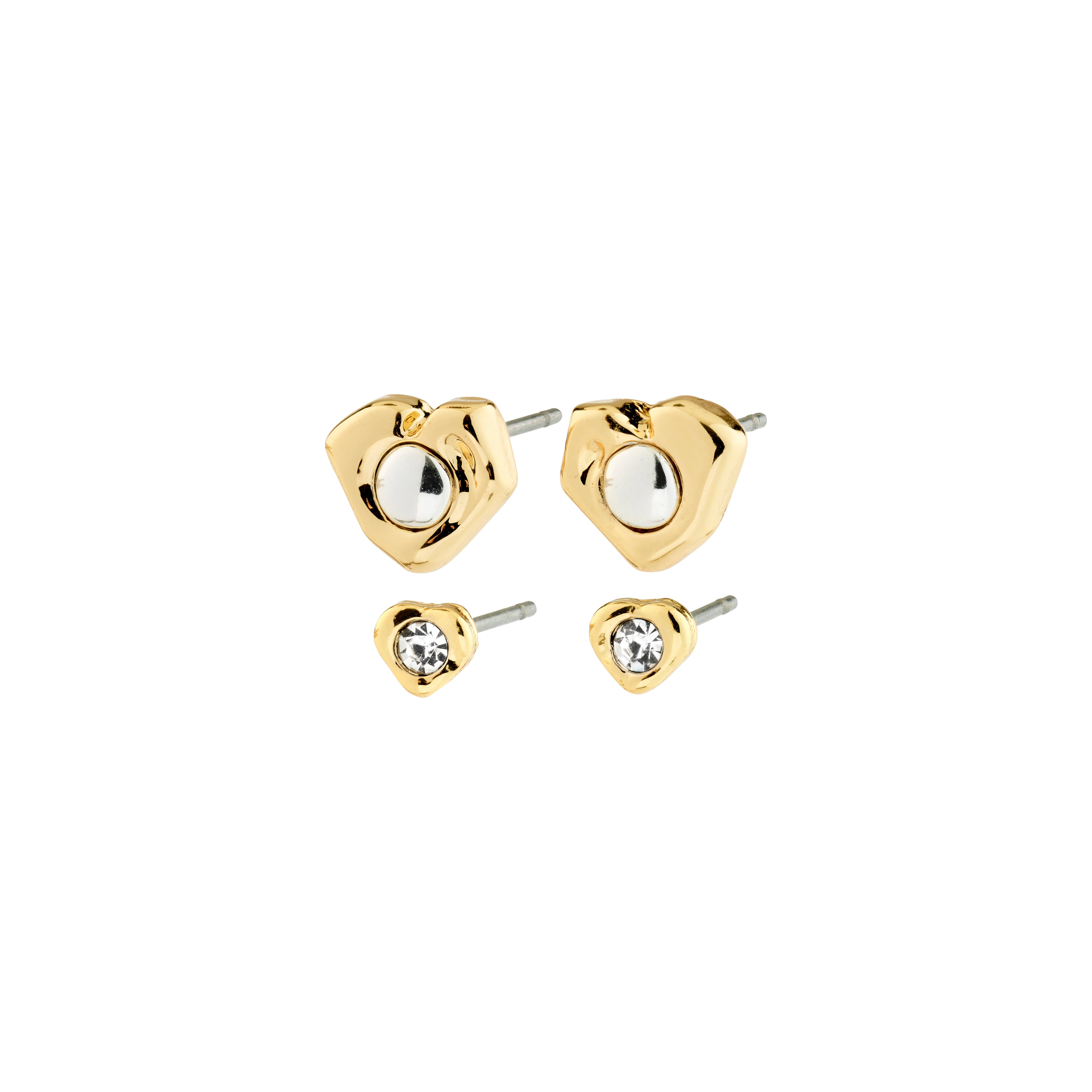 pilgrim-nova-ohrringe-2-in-1-set-herz-gold-plated image 1