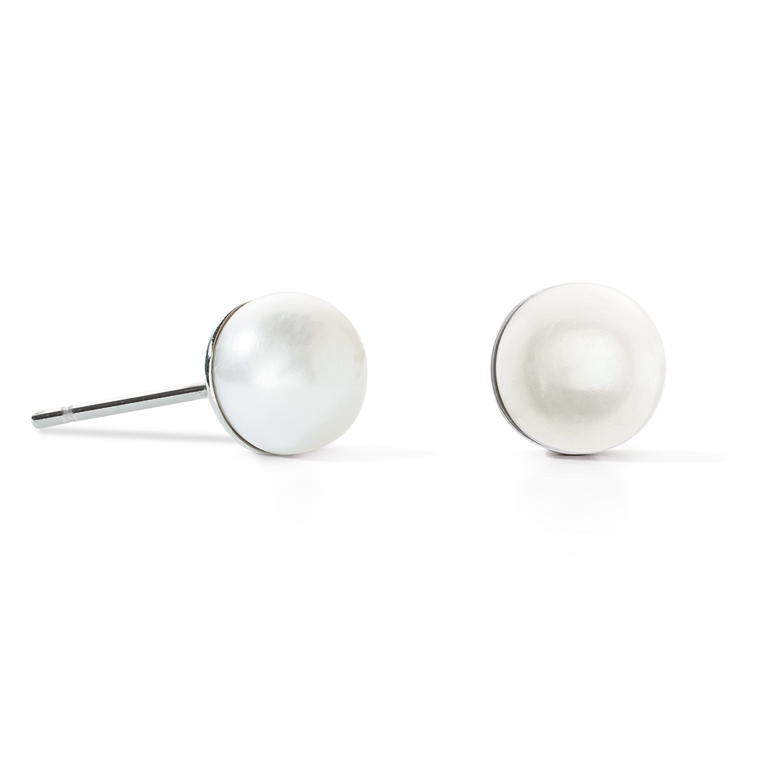 coeur-de-lion-classic-ohrstecker-s-wasserperle-silber image 2