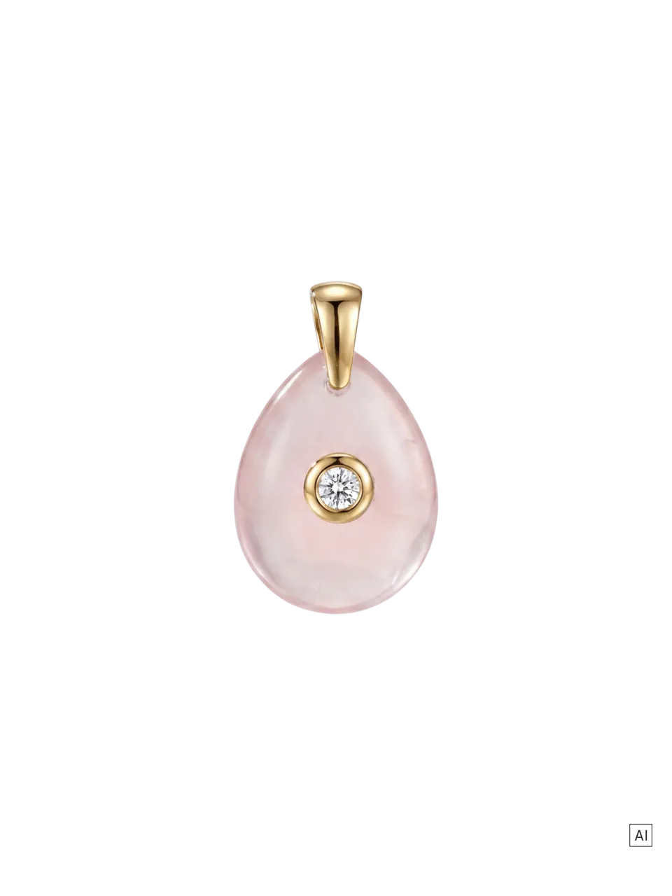 purelei-natural-grace-charm-rosenquarz-tropfen-mit-zirkonia-20-x-15-mm image 1