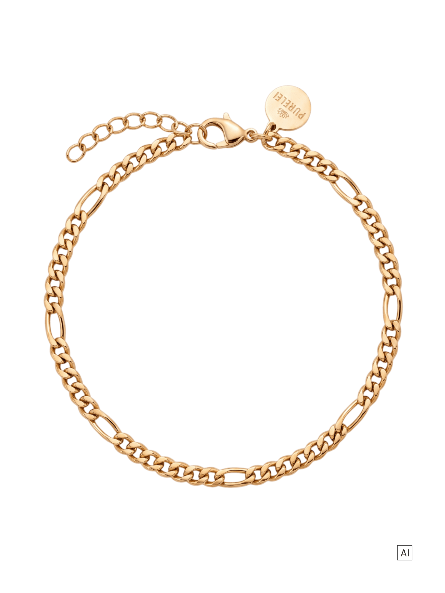purelei-figaro-armband-19-21-cm-unisex-armband-in-gold-silber image 1