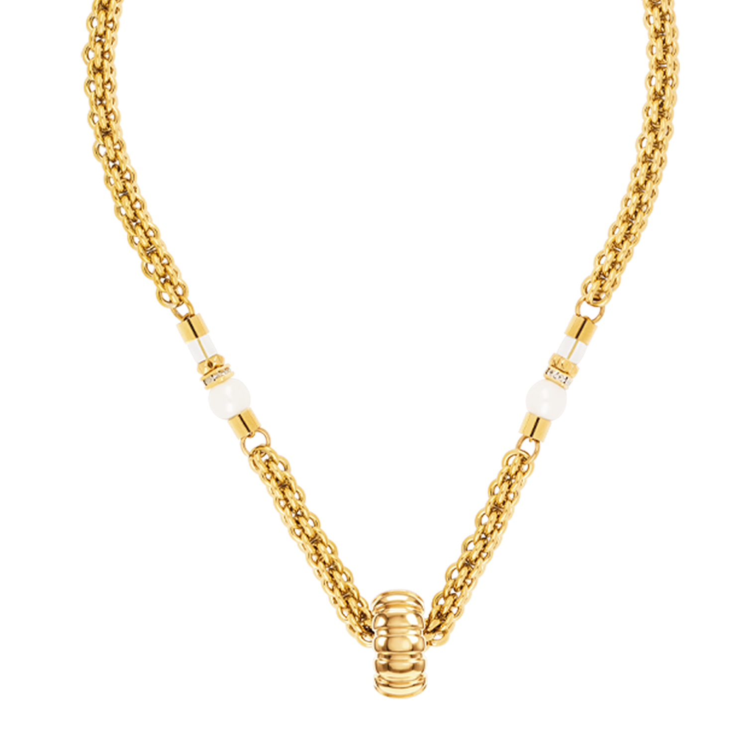 coeur-de-lion-structure-halskette-gold-42-cm-mit-abnehmbarem-element image 2